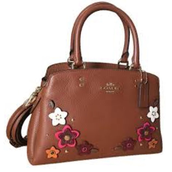 Coach Lillie Flower Floral Appliqué Rivet Brown Leather Crossbody Bag 2849 NWT - Picture 13 of 13